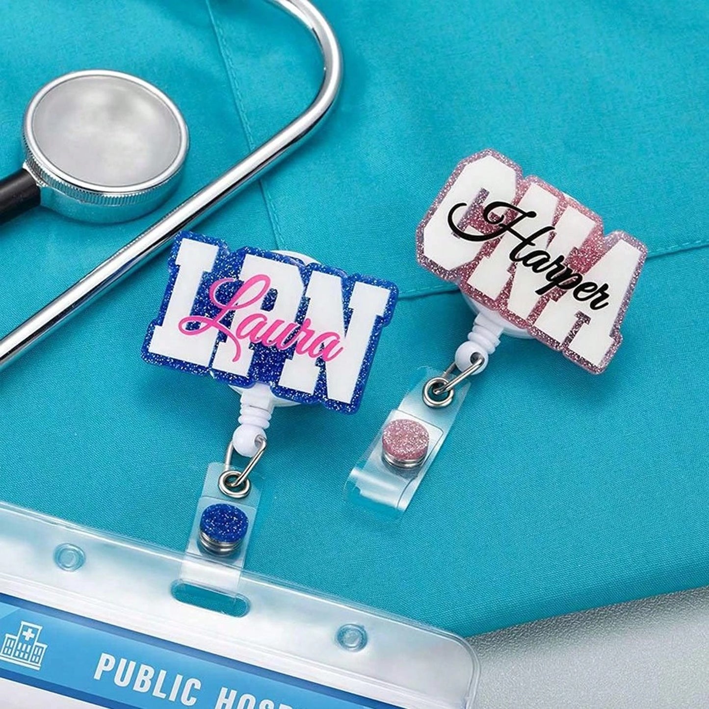 ScrubLuxe Custom Name Badge Reel