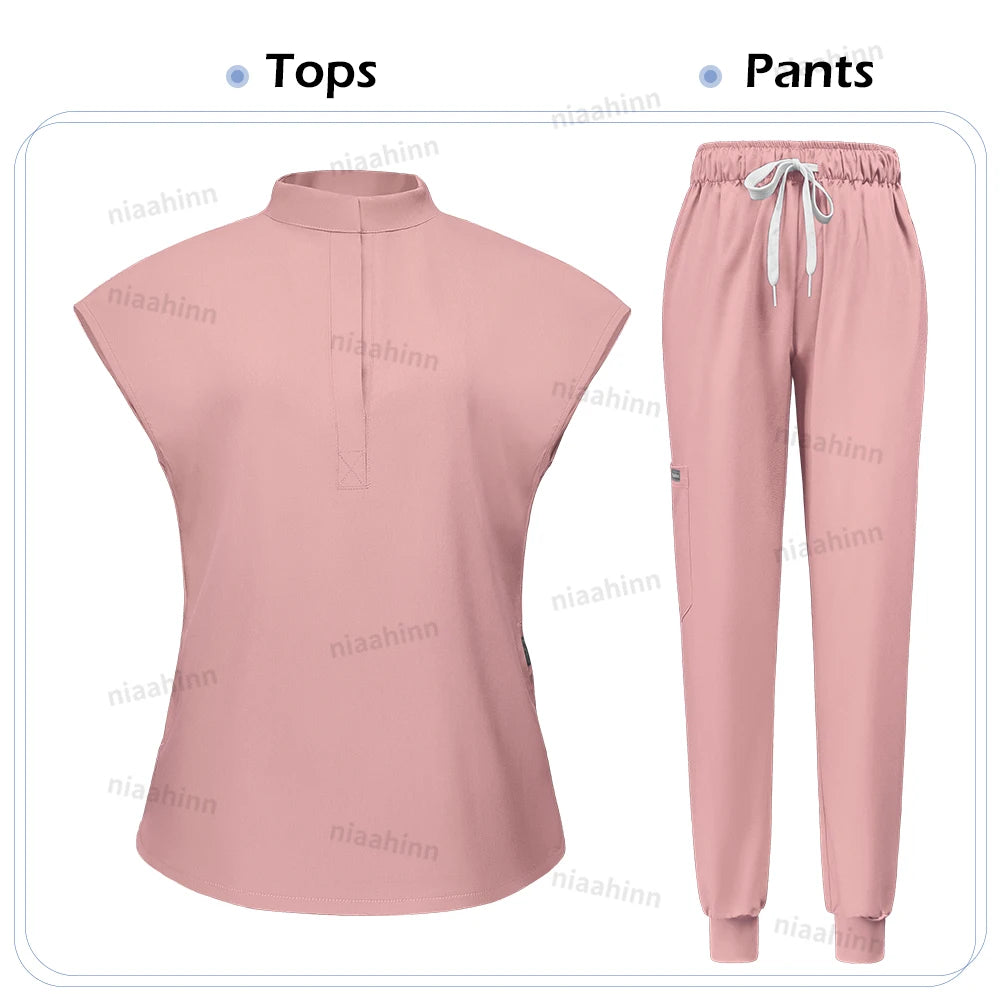 ScrubLuxe Short Sleeve Jogger Set