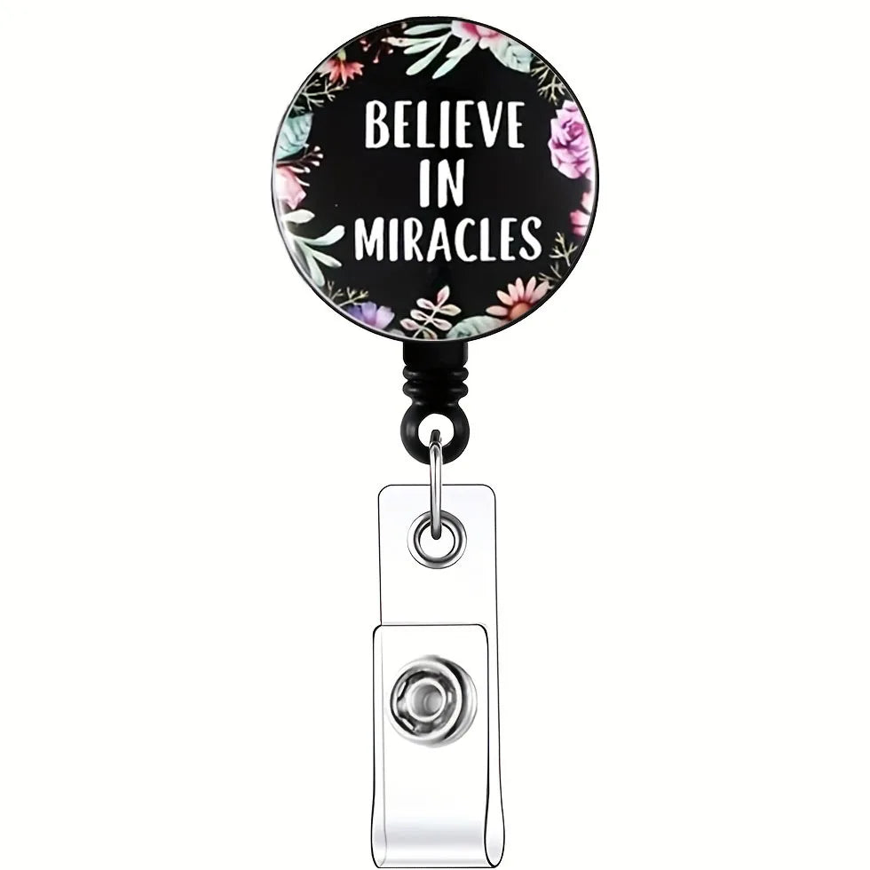 ScrubLuxe Inspirational Nurse Badge Reel