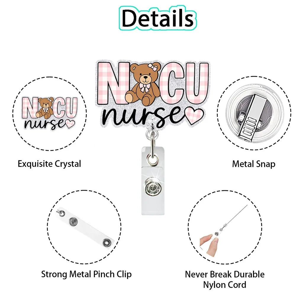 ScrubLuxe NICU Nurse Badge Reel