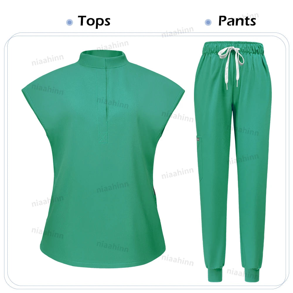 ScrubLuxe Short Sleeve Jogger Set