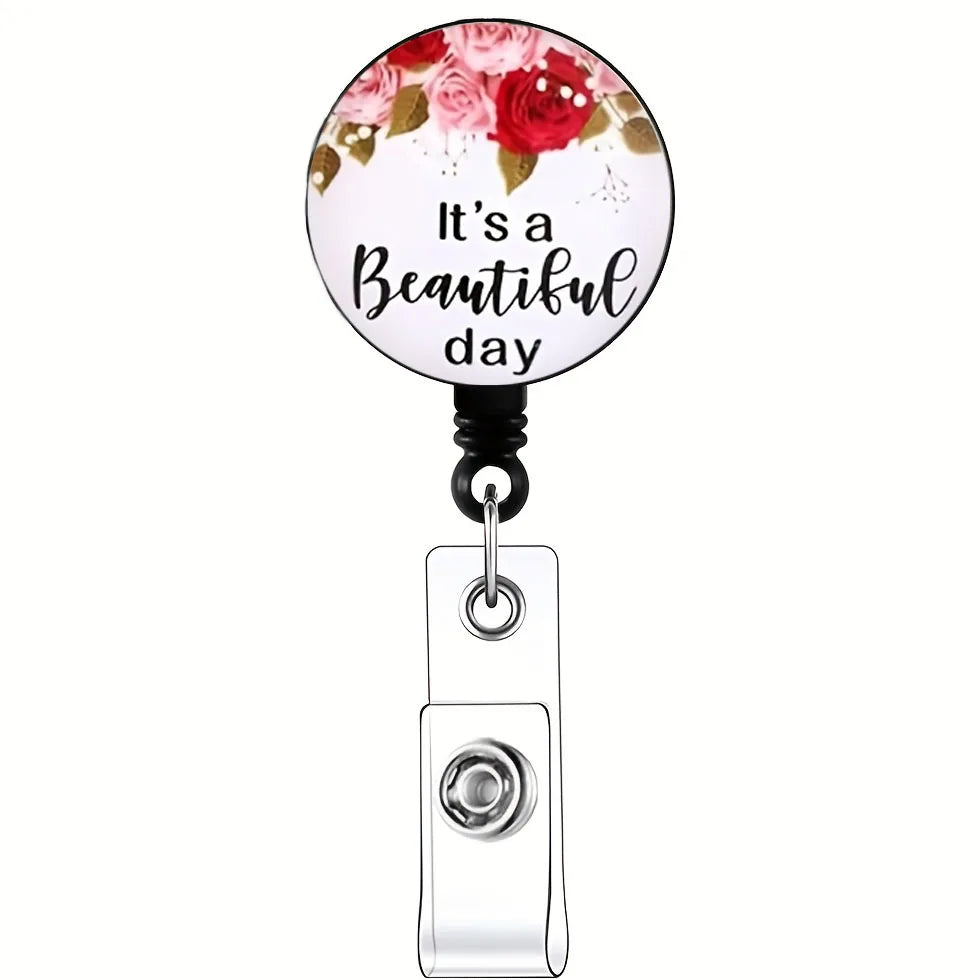 ScrubLuxe Inspirational Nurse Badge Reel