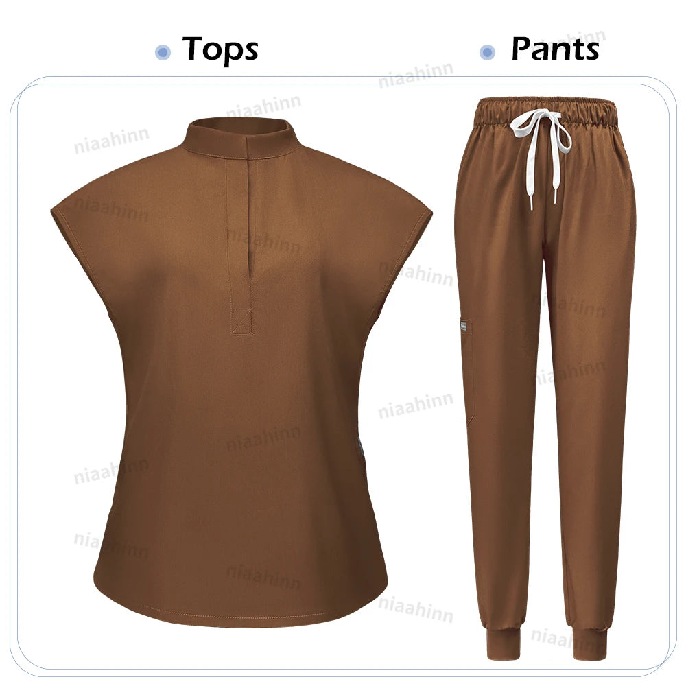 ScrubLuxe Short Sleeve Jogger Set