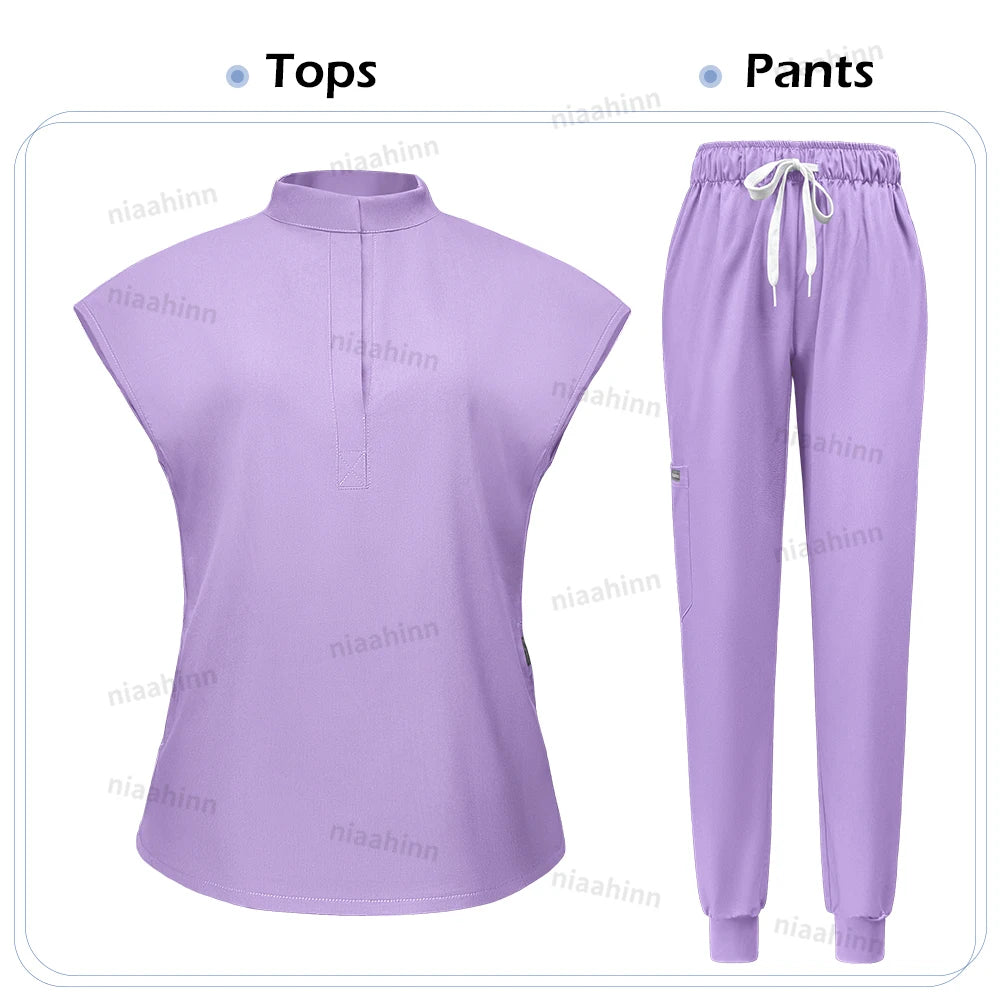 ScrubLuxe Short Sleeve Jogger Set