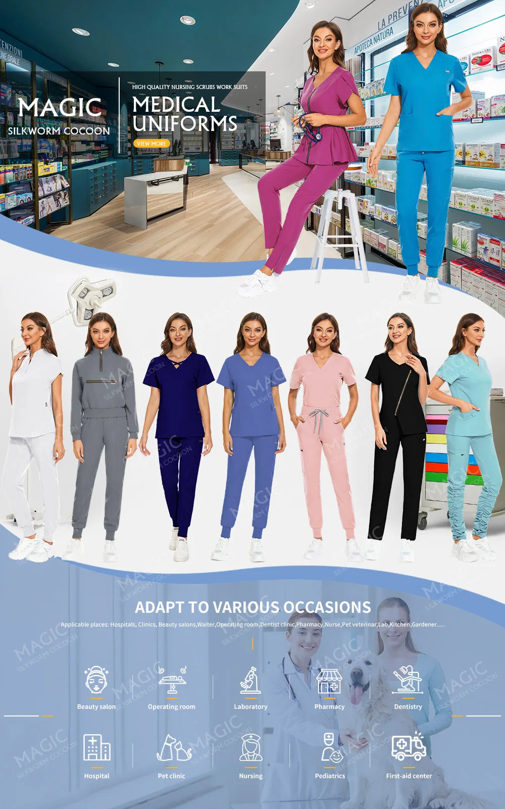 ScrubLuxe Pet & Spa Medical Uniform Set