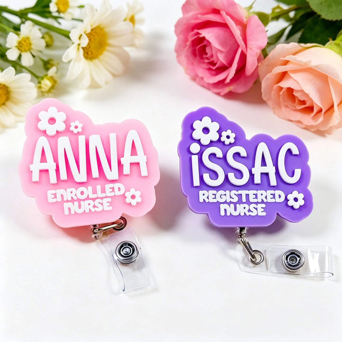 ScrubLuxe Personalized Nurse Badge Reel