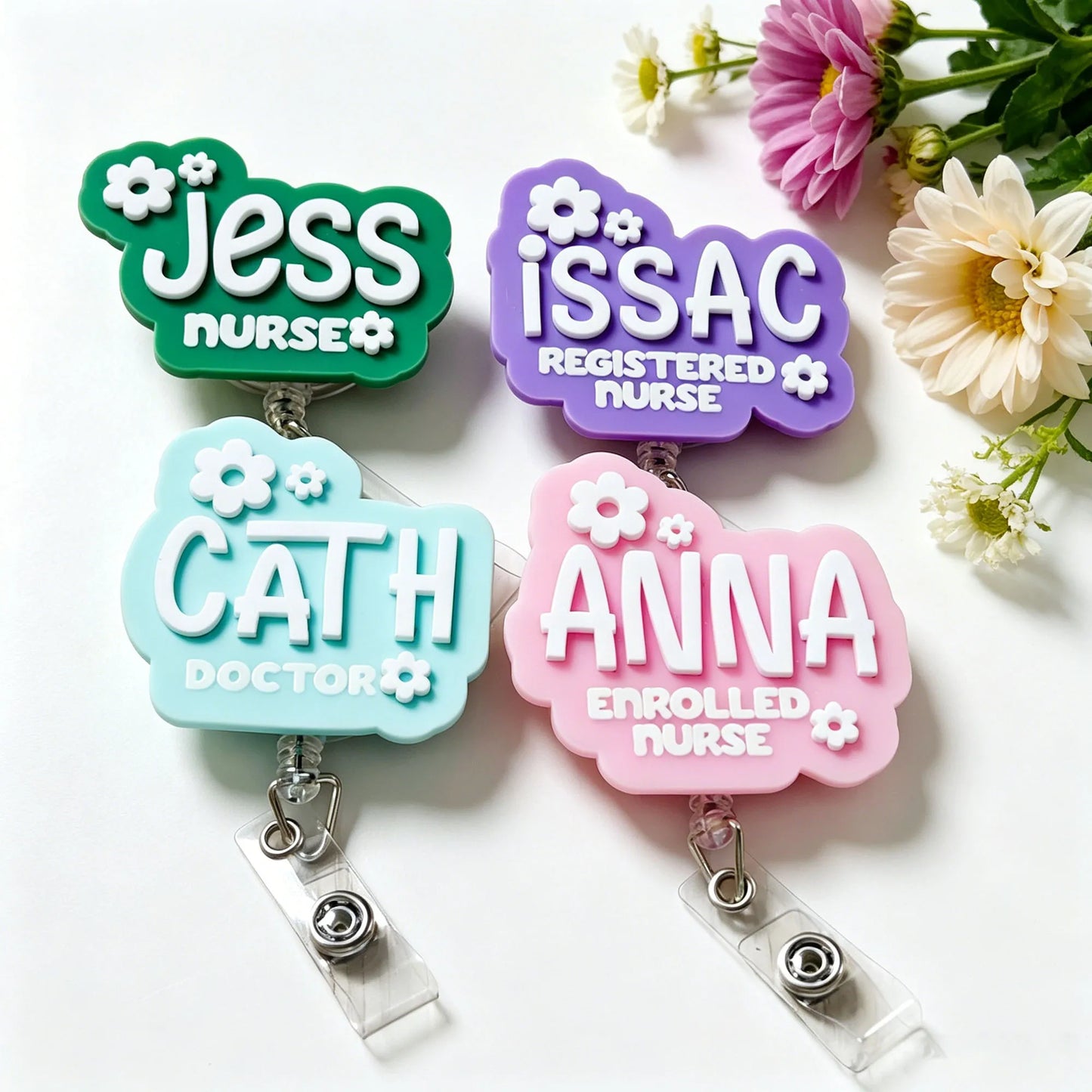 ScrubLuxe Personalized Nurse Badge Reel