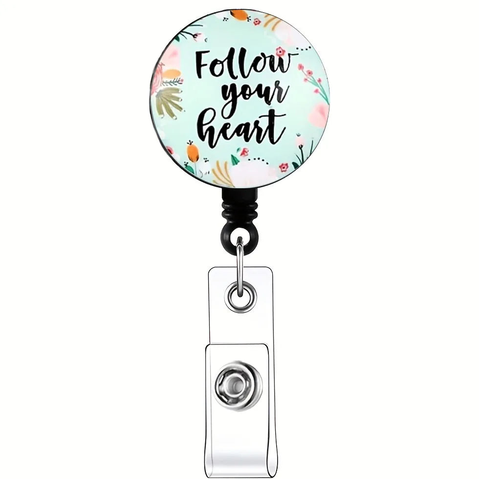 ScrubLuxe Inspirational Nurse Badge Reel