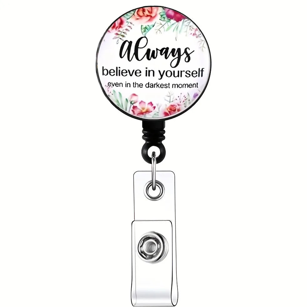 ScrubLuxe Inspirational Nurse Badge Reel