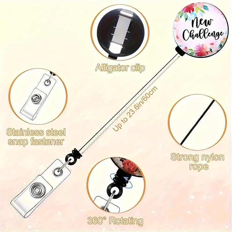 ScrubLuxe Inspirational Nurse Badge Reel