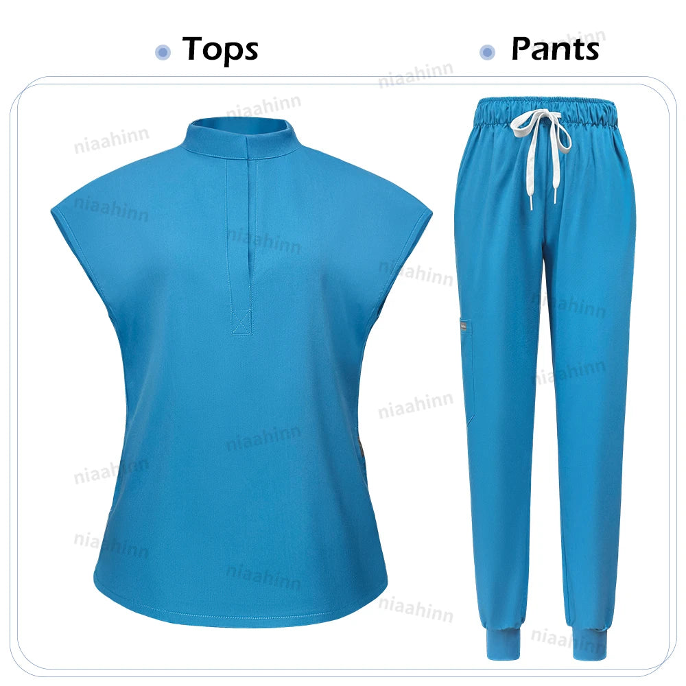 ScrubLuxe Short Sleeve Jogger Set