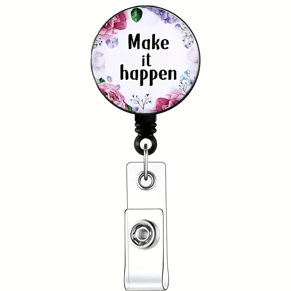 ScrubLuxe Inspirational Nurse Badge Reel