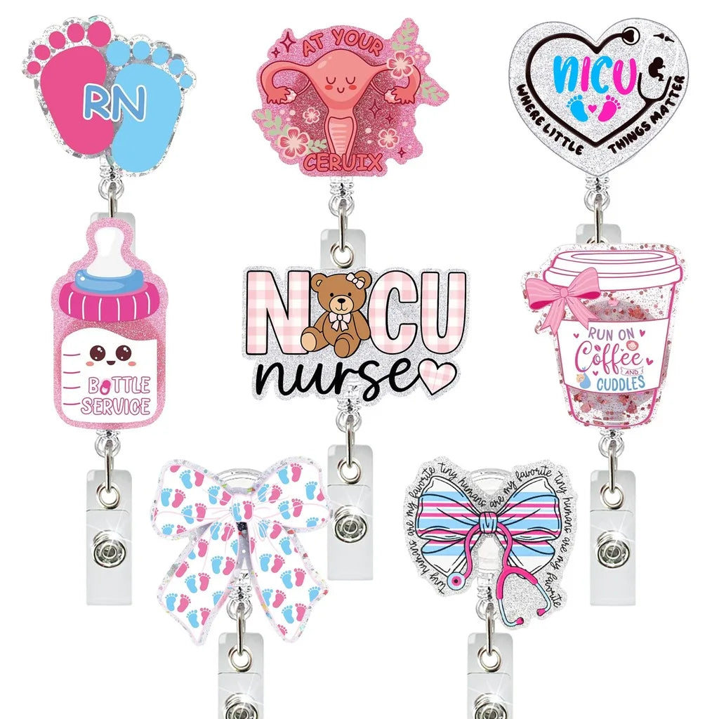 ScrubLuxe NICU Nurse Badge Reel