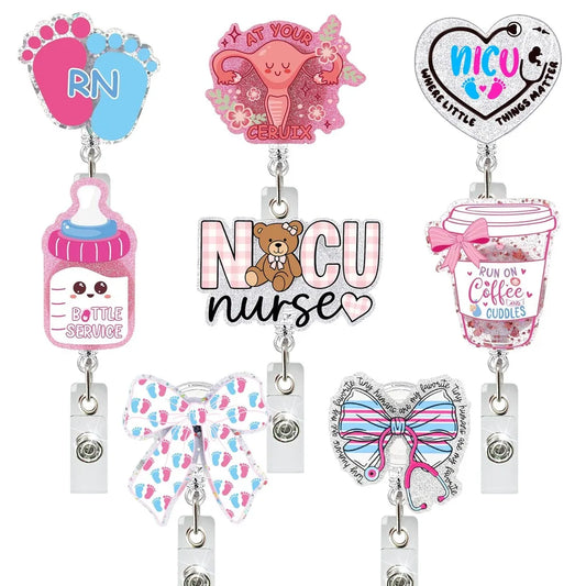 ScrubLuxe NICU Nurse Badge Reel