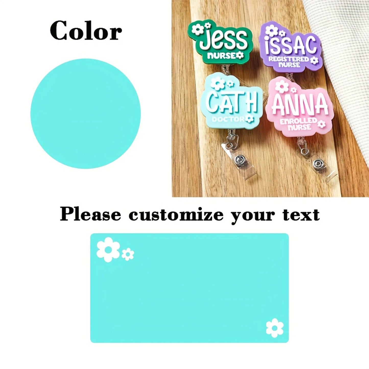 ScrubLuxe Personalized Nurse Badge Reel