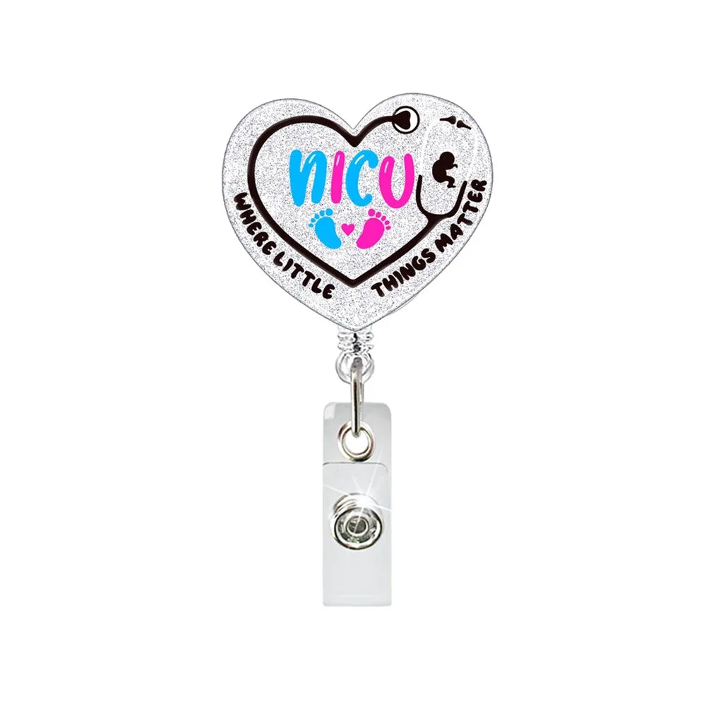 ScrubLuxe NICU Nurse Badge Reel