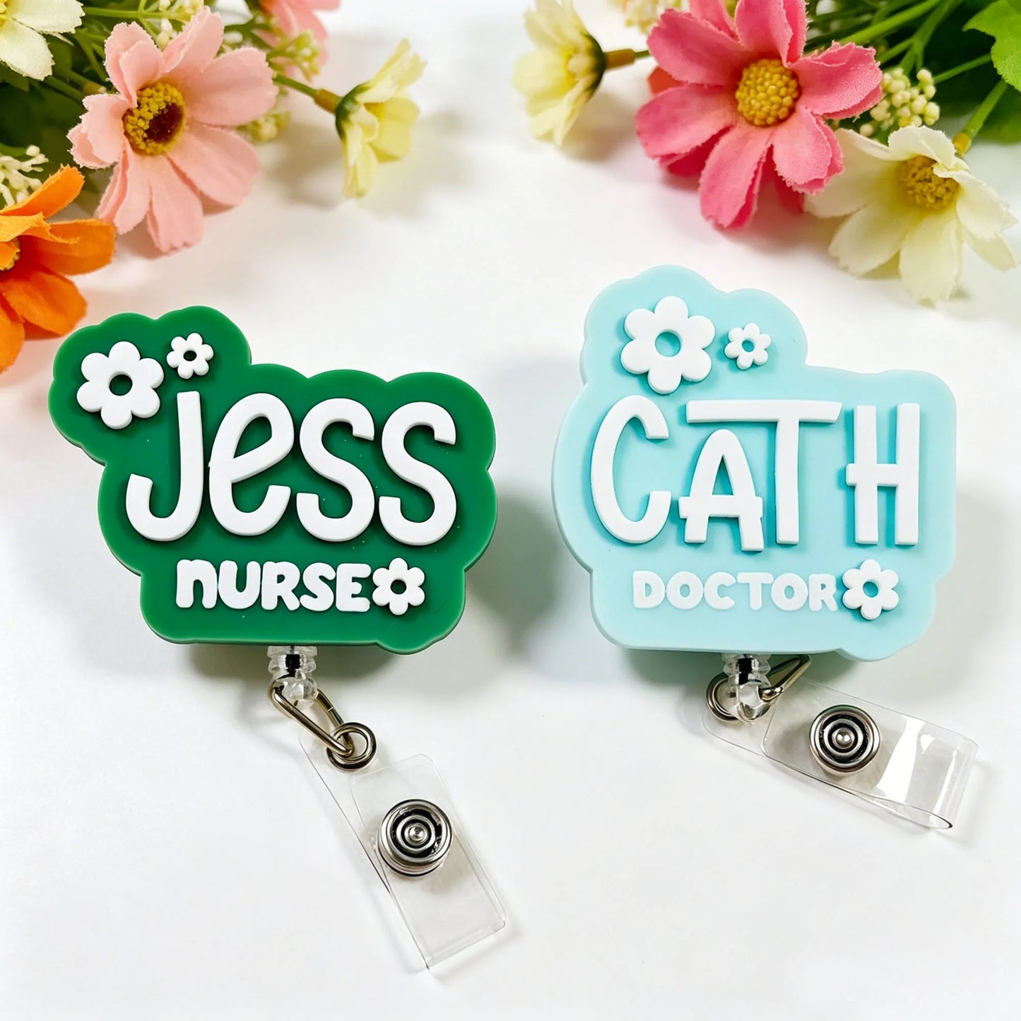 ScrubLuxe Personalized Nurse Badge Reel