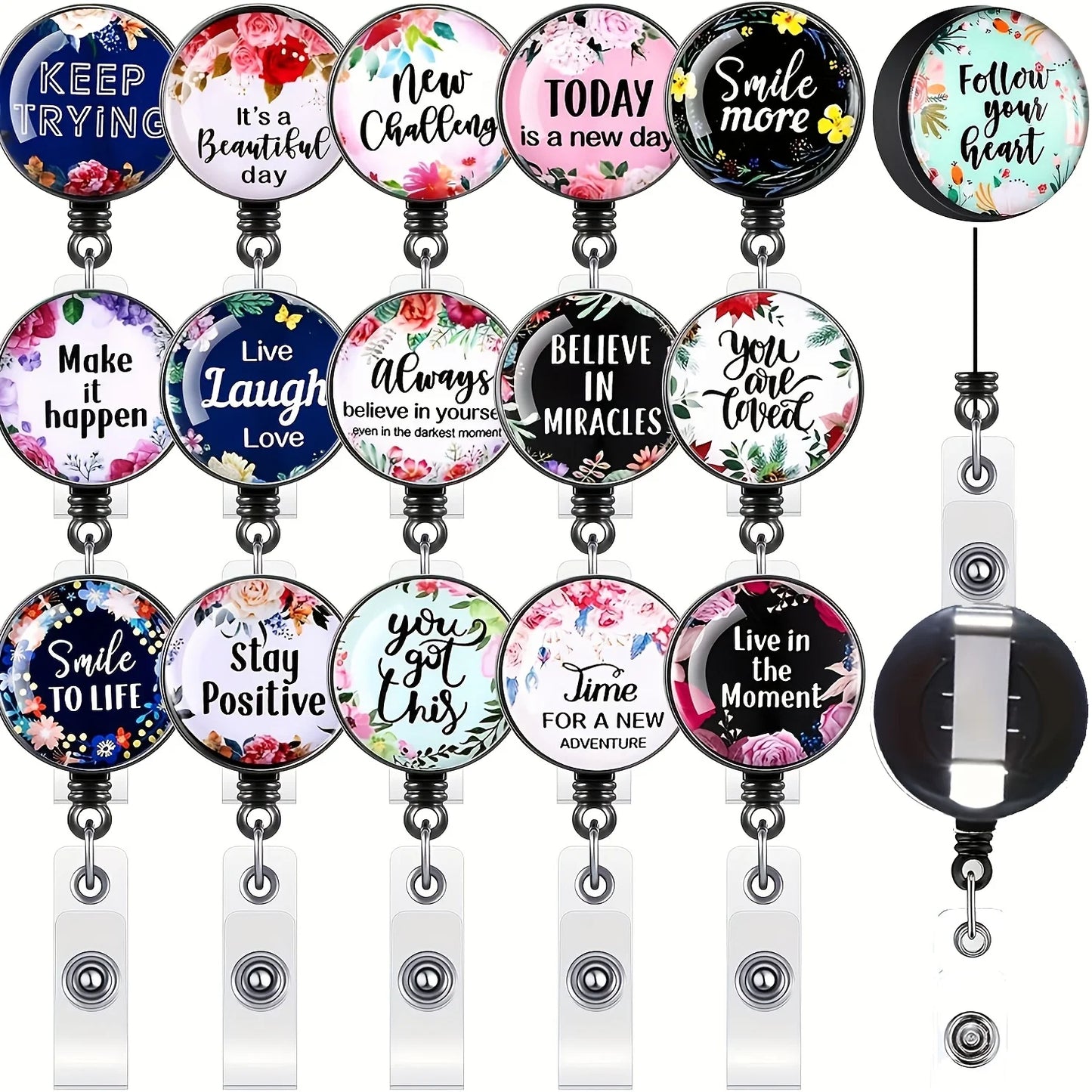 ScrubLuxe Inspirational Nurse Badge Reel