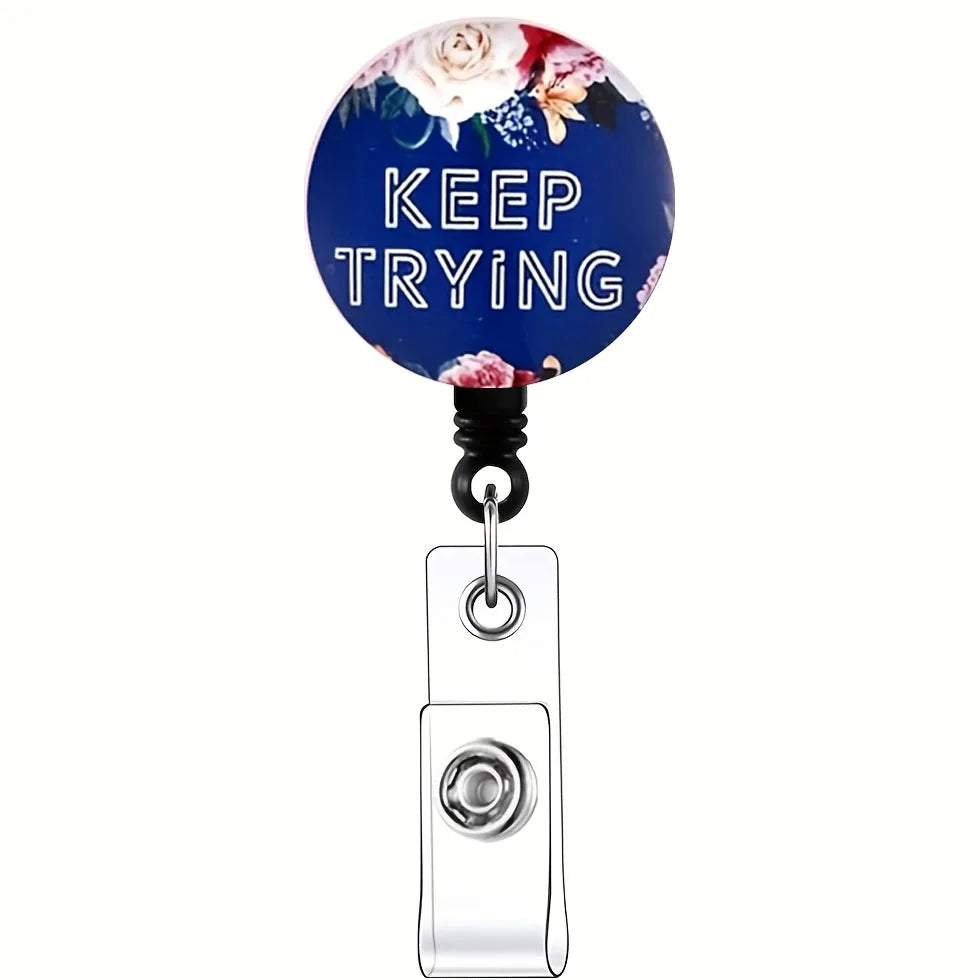 ScrubLuxe Inspirational Nurse Badge Reel